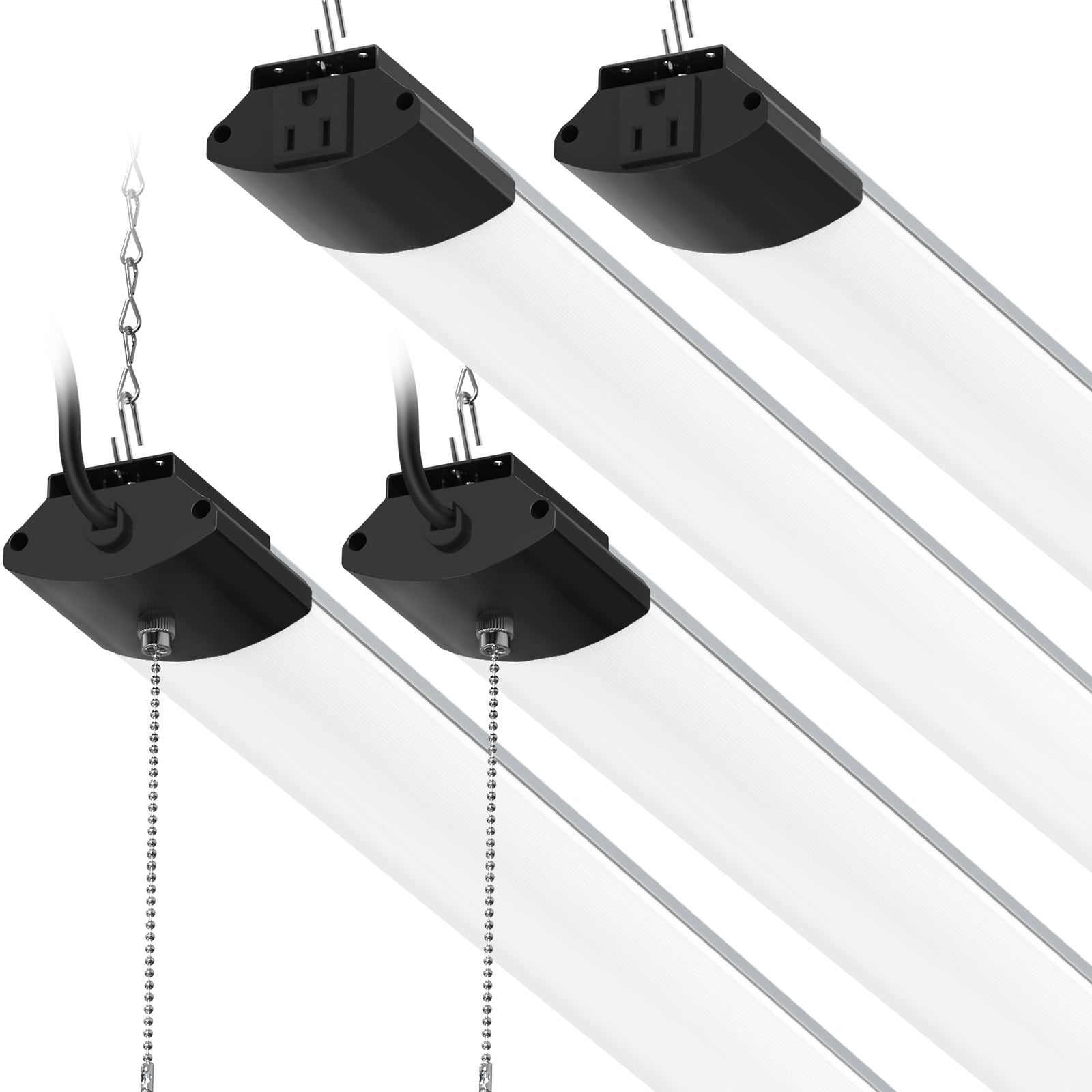 Barrina 168W LED Shop Lights 8FT 5000K 16800LM | Hanging, Linkable & Power Plug Cords | BS168