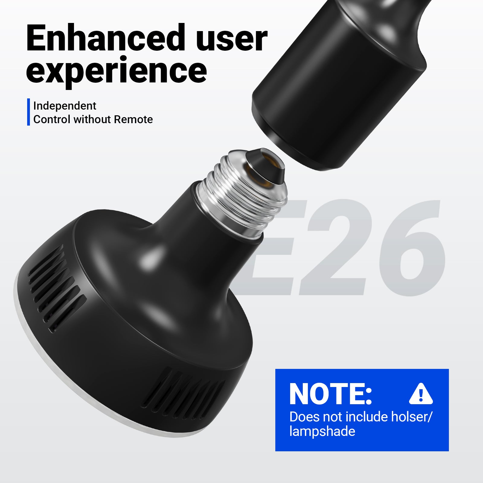 Barrina Orbgrow 11W LED Grow Light Bulb 5000K | Full Spectrum, Dimmable, Timer & E26 Base | OG11A (Black)