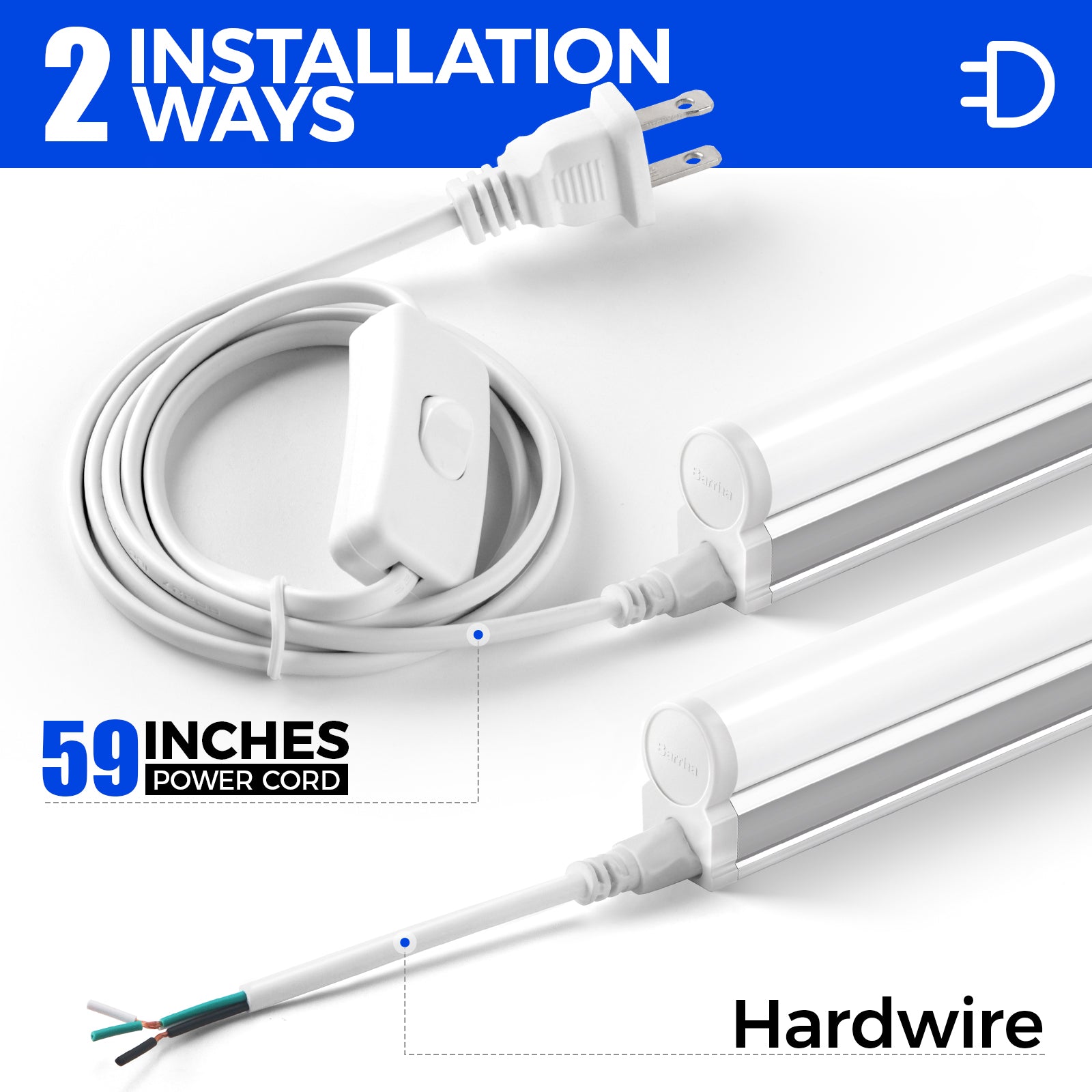 Barrina T5 10W LED Shop Lights 2FT 6500K 1100LM |  Linkable & Under Cabinet Light | AAL20