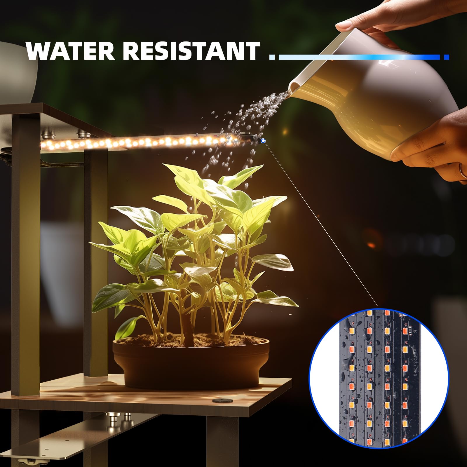 Barrina 5-Tire Plant Stand with 3Pcs 8W LED Grow Light Panels