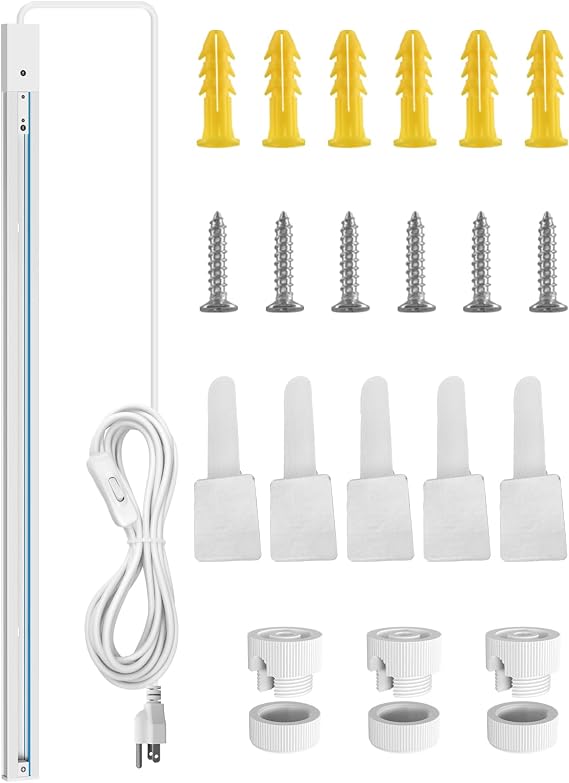 H-Type Track Rail＆Power Cord （White）| For TR40c Grow Lights