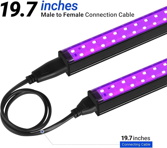 Male Plug Cables| For Magnetic LED Black Lights Fixtures