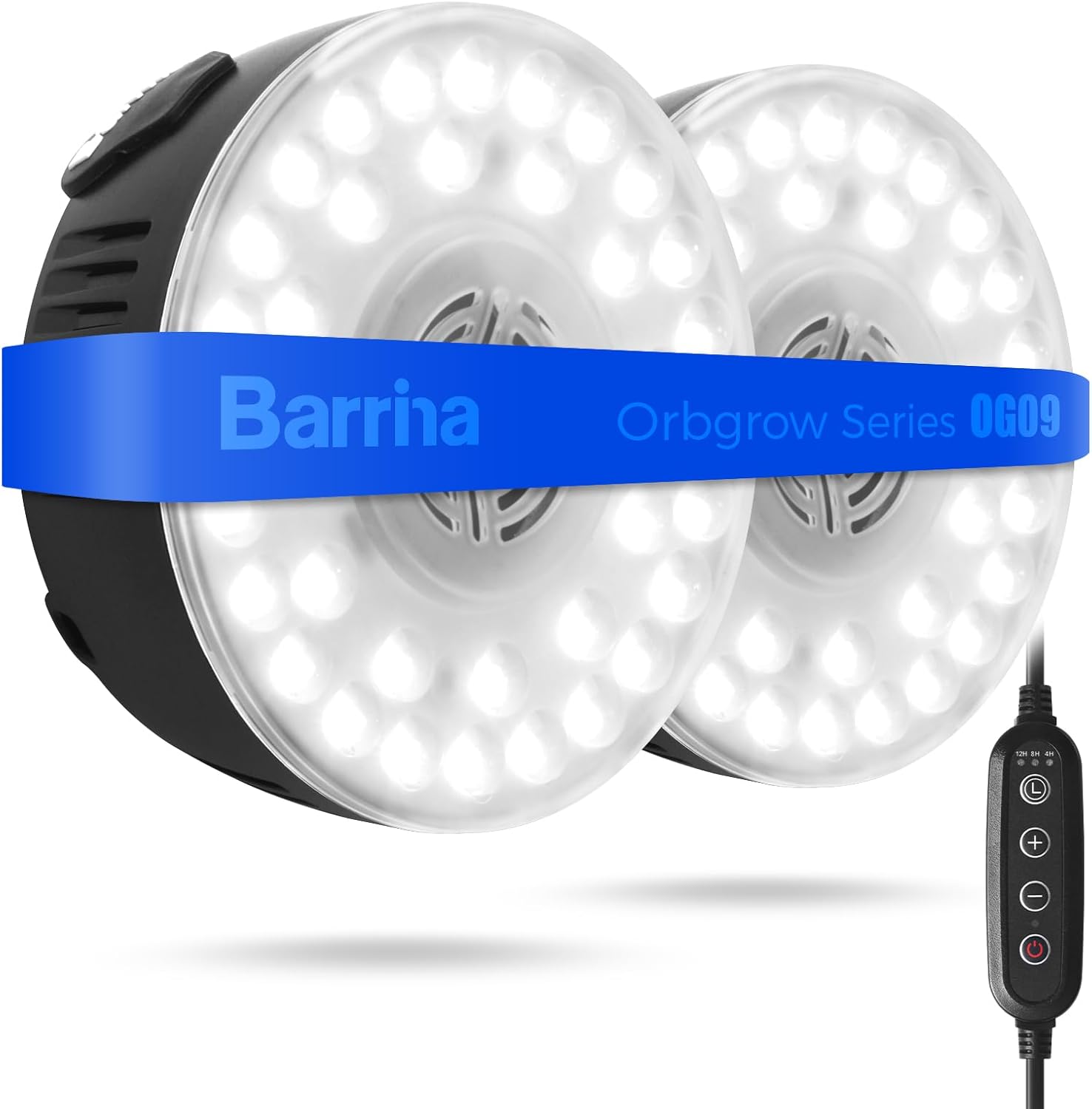 Barrina Orbgrow 9W LED Puck Grow Lights 5000K | Full Spectrum, Magnetic, Timer, Dimmable & Linkable | OG09