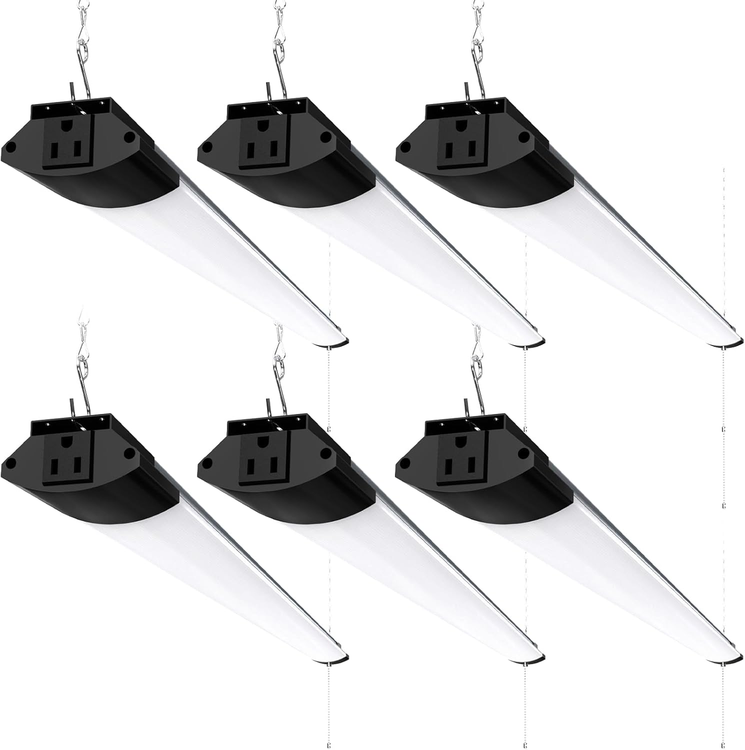 Barrina 84W LED Shop Light 4FT 5000K 10000LM 6 Pack | Hanging & Flush Mount | BS84