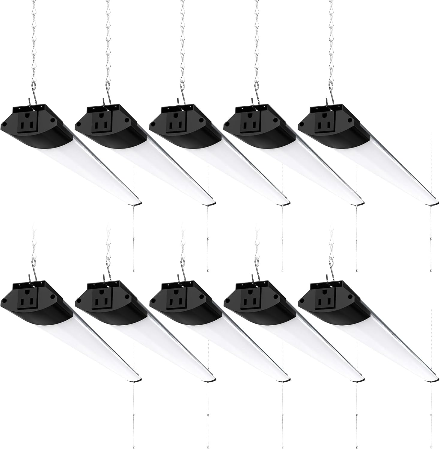 Barrina 84W LED Shop Light 4FT 5000K 10000LM 12 Pack | Hanging & Flush Mount | BS84