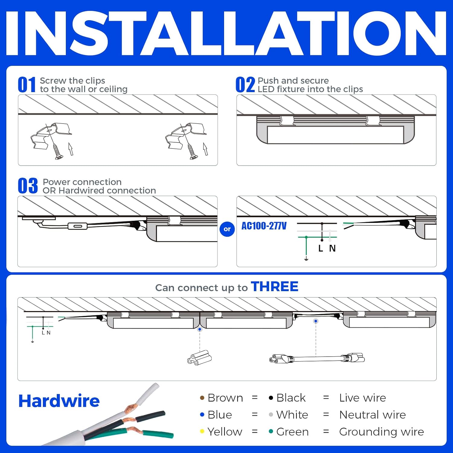 Barrina T8 100W LED Shop Lights 8FT 6500K 15000LM | Clear Cover & V Shape Tube | BAX100