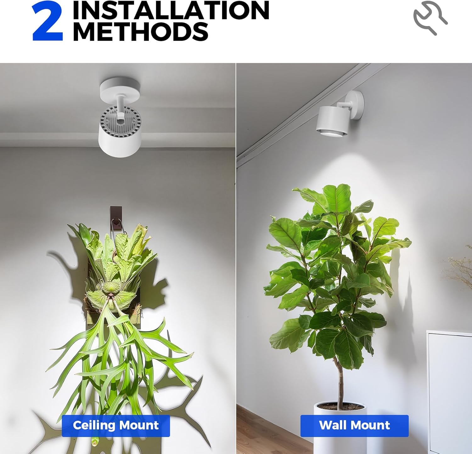 Barrina TR40a 40W LED Grow Lights 5000K | Full Spectrum, Mounted & Timer | TR-40a