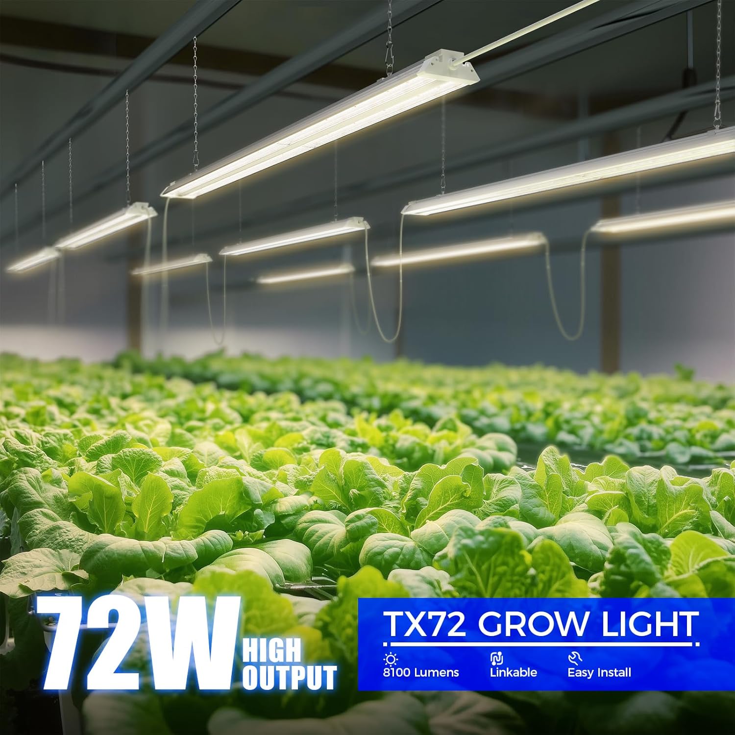 Barrina TX72 72W LED Grow Lights 4FT 3000K+6500K+660nm | Full Spectrum & Linkable | TXPL72