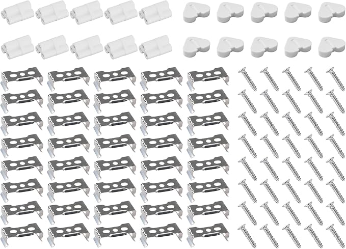 End Caps，Short Connectors & Clip Brackets ＆Screws | For Barrina T8 Lights