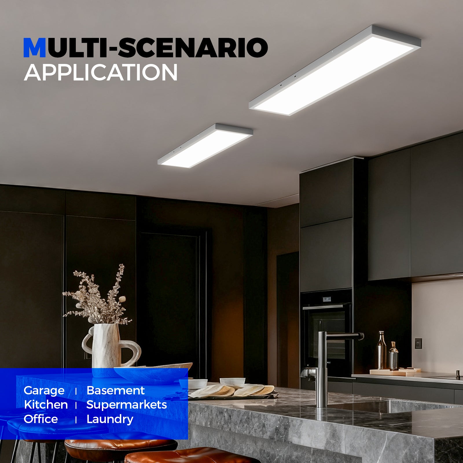 Barrina 72W LED Flat Panel Lights 3000K - 6000k 8640LM | 0-10V Dimmable, 5CCT | ‎JM-6035