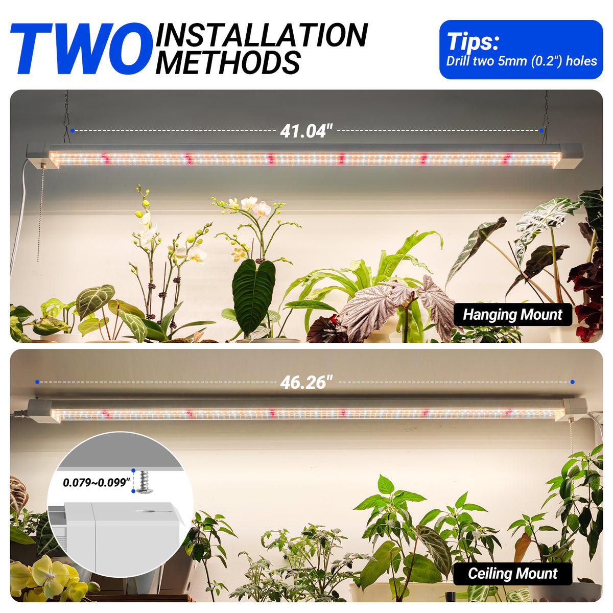 Barrina TX-S50 50W LED Grow Lights 4FT 3000K+6500K+660nm | Full Spectrum & Linkable | TX-L84