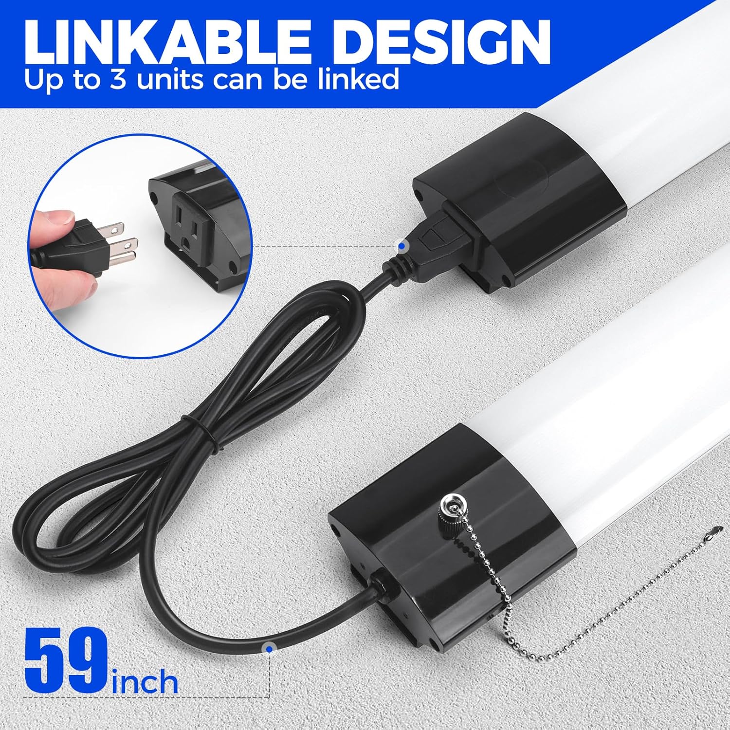Barrina 84W LED Shop Light 4FT 5000K 10000LM | Hanging & Flush Mount | BS84