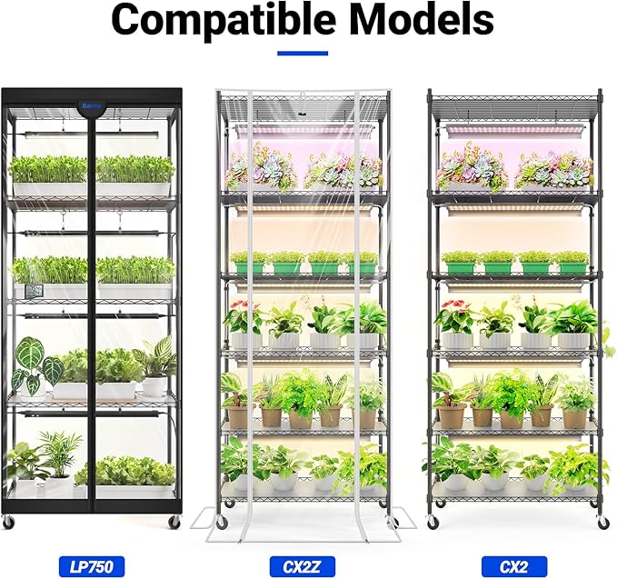 Plant Stand Tent 30.3 x 15.0 x 70.1IN Double Sided Windows (2 on Each Side) | For Barrina LP750 Indoor Greenhouse with Grow Light