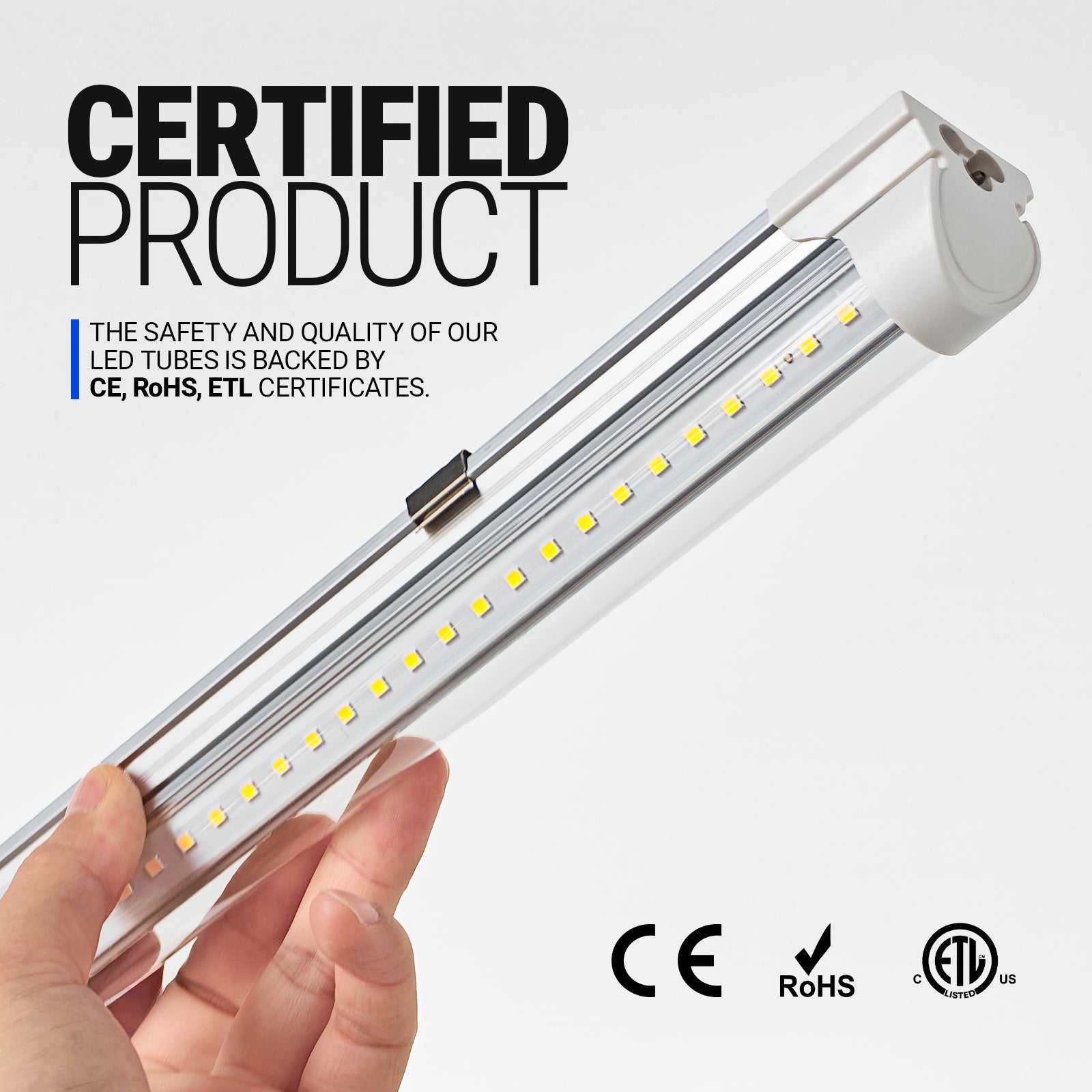 Barrina T8 30W LED Shop Lights 3FT 5400K  4600KM | Clear Cover & V Shape Tube | BAI30