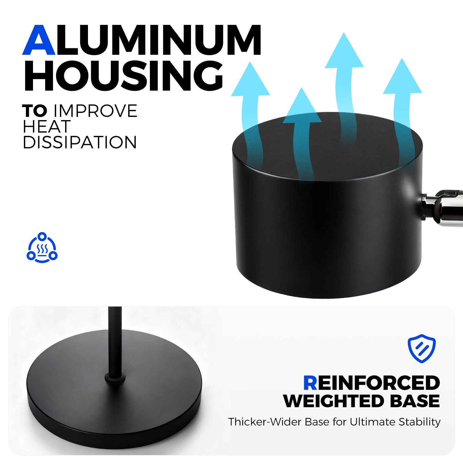 Barrina T1X5 50W LED Standing Grow Light 6FT 5000K | Full Spectrum & Adjustable 5 Heads | T1X5