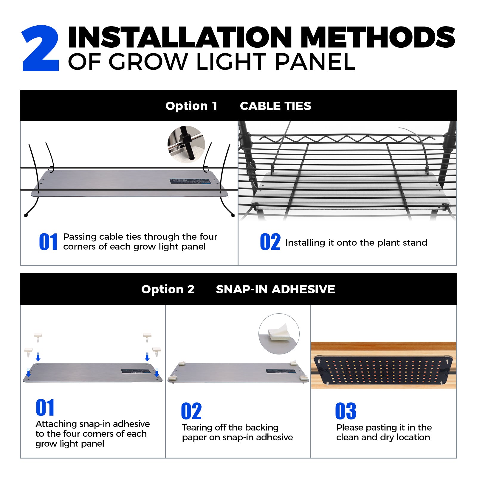 Barrina 4-Tier Plant Stand with 4-Pack 10W Grow Lights Panels 3 Spectrums | Full Spectrum, Tent & Timer | CX83Z