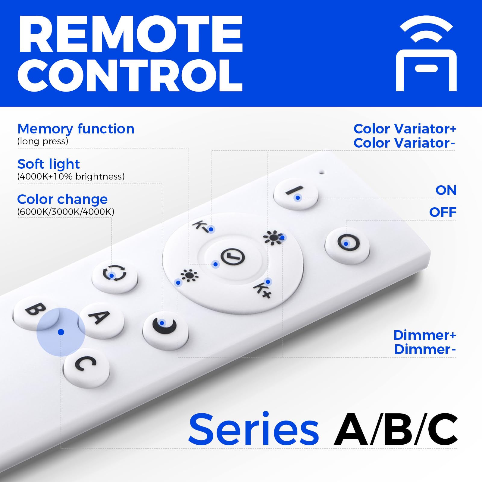 Barrina 5568 Remote Series 2nd-Generation 45W LED Linear Lights 4FT 3000K - 6000K 4500LM | Seamless Connection & Color Changing