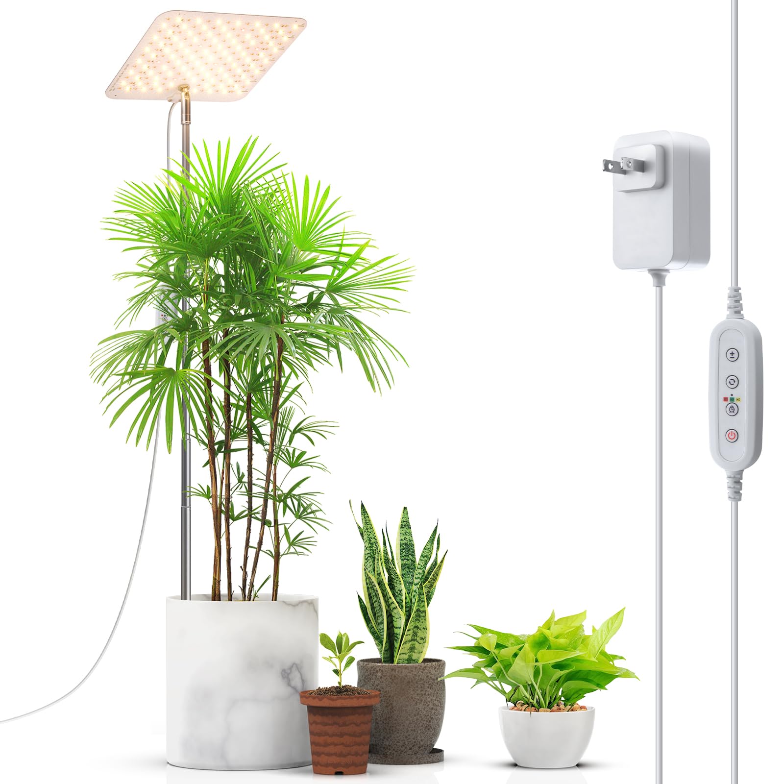 Height Adjustable LED Grow Light 13.78" to 59" 24W Full Spectrum (1 Pack) CRO24(H) - Barrina led