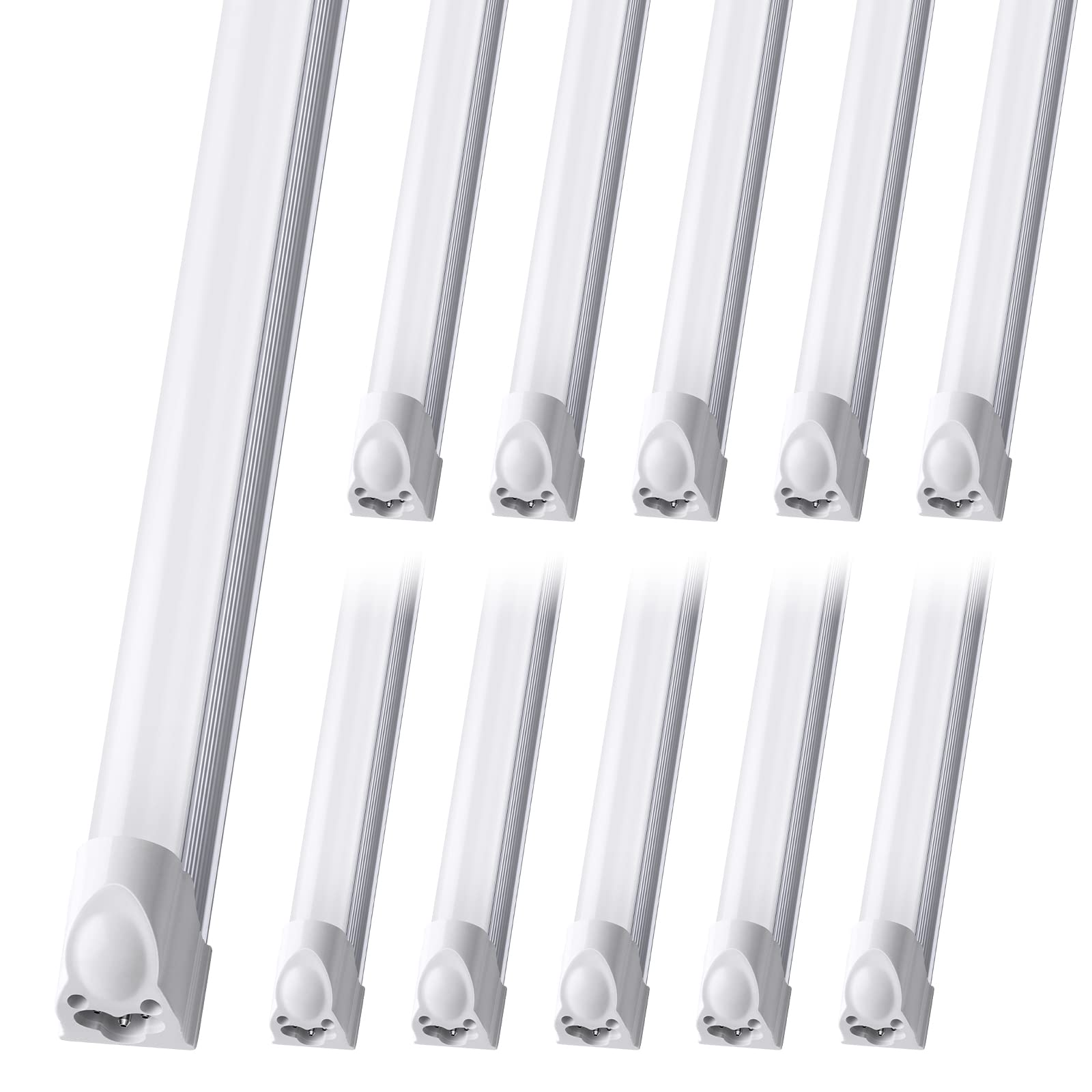 Barrina T5 45W LED Shop Lights 8FT 6500K 5000LM 10 Pack | Linkable & Corded Electric Switch | ABX45