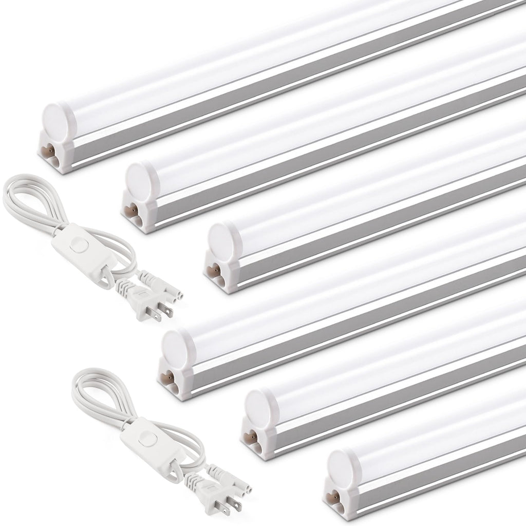 Barrina T5 20W LED Shop Lights 4FT 3000K 2200LM Linkable Corded El