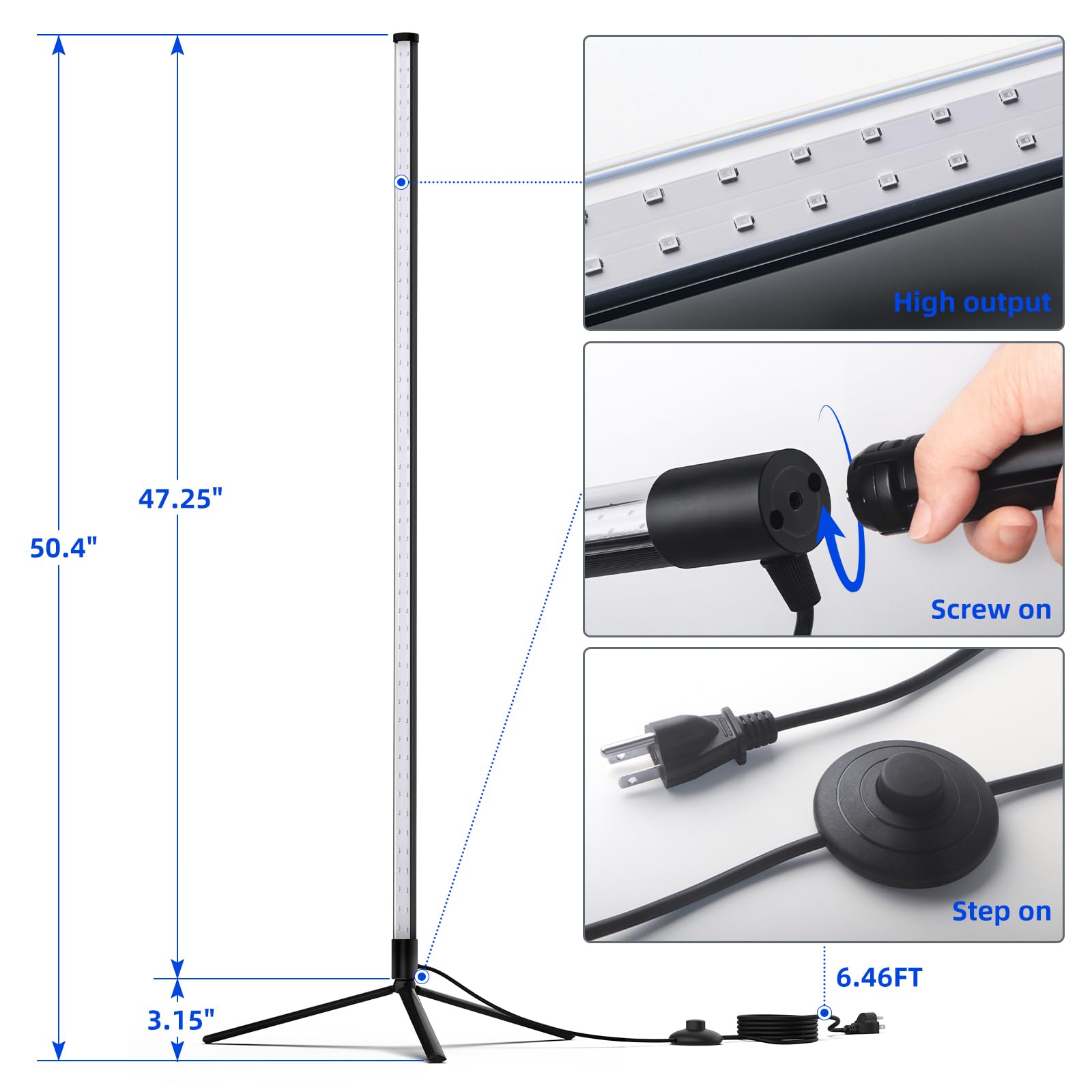 Barrina T10 42W LED Standing UV Black Lights 4FT | 385-400nm Ultraviolet Wavelength | T1042
