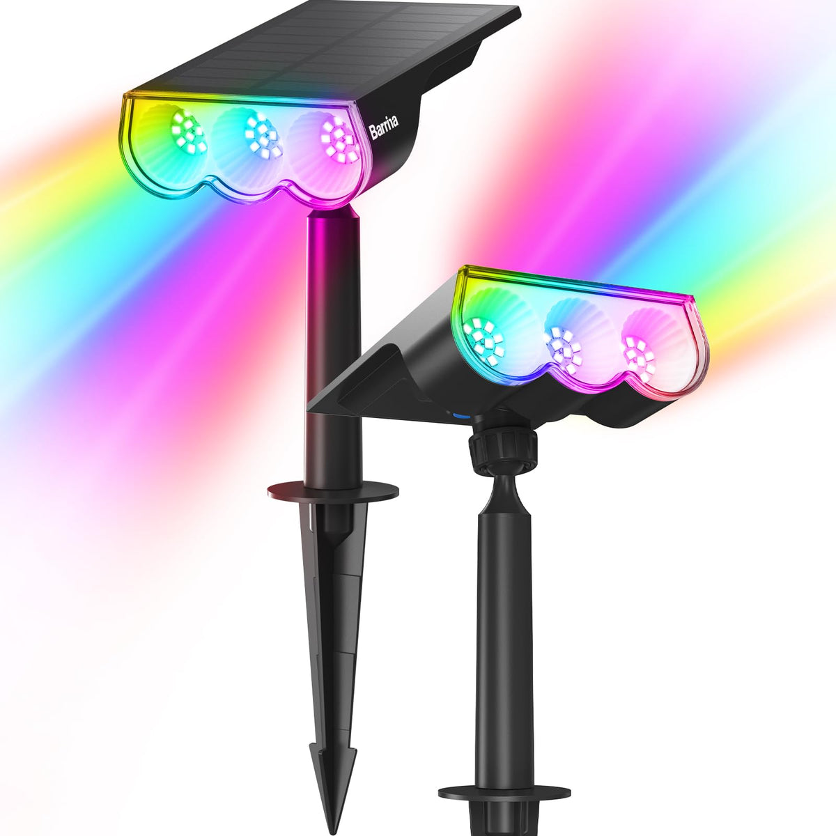Solar Spot Lights,WRGB,9 Colorful Modes,Auto ON/OFF,36 LEDs,TNX WRGB