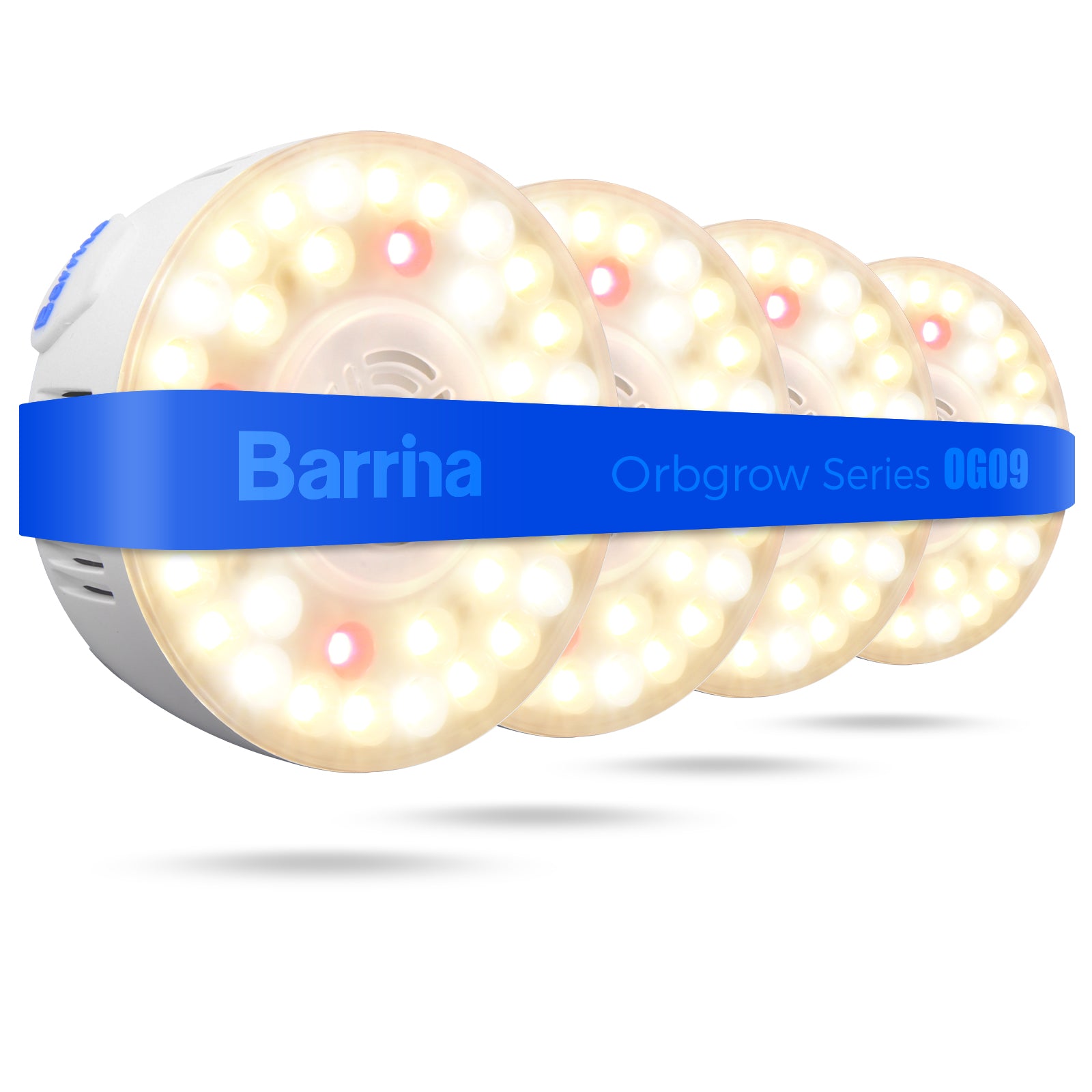 Barrina Orbgrow 9W LED Puck Grow Lights 3000K+6500K+660nm | Full Spectrum, Magnetic & Linkable | OG09